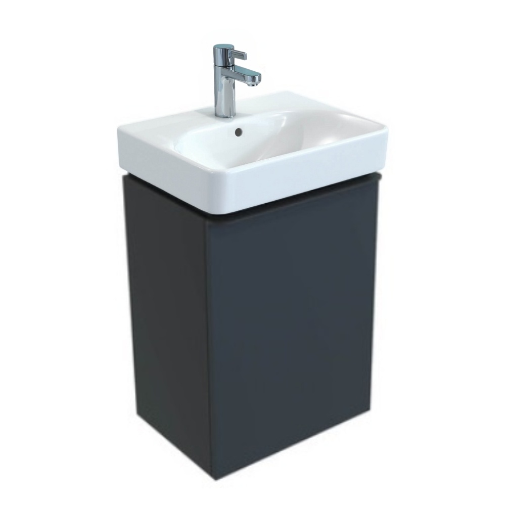 Product Cut out image of the Geberit Smyle Square 500mm Lava Vanity Unit & Washbasin